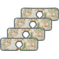 thumbnail image 3 of 3Pcs SKYSONIC Faucet Absorbent MatEaster Rabbit and Hedgehog Washable Counter Drying Pads Behind Faucet, 3 of 7