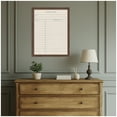 thumbnail image 2 of Kate and Laurel Framed Fabric Pinboard 20 x 26, Linen Library Card Printed Linen Classic Bulletin Board for Use as a Vision Board or Wall Organization, Florence Medium Brown Frame, 2 of 7