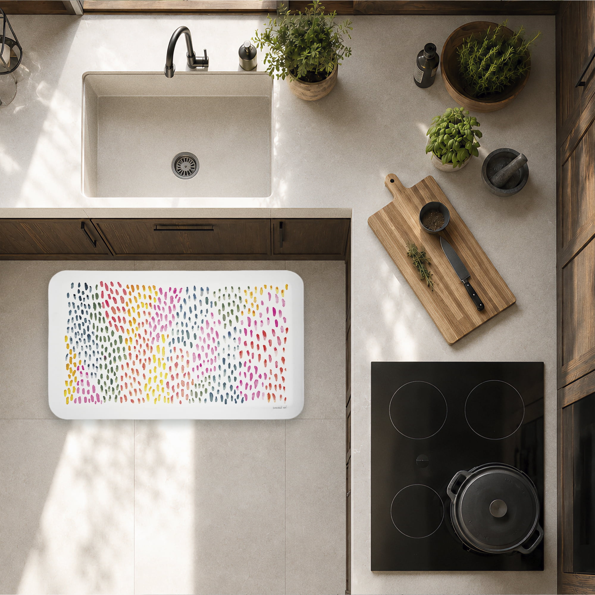 Stupell Industries Fullness Of Dots Printed Anti-Fatigue Floor Mat, design by Danhui Nai