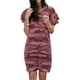 thumbnail image 3 of Vestido de mujer Camiseta larga con estampado de camuflaje Vestido suelto de manga corta, rojo vino, 4XL sidaley AP002154-15, 3 of 6