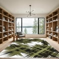 thumbnail image 2 of ODIKA 3'x5' Machine Washable Non-Slip Area Rug, Abstract Olive Green High Traffic Rug, Green, 1284501, 2 of 7