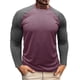 thumbnail image 1 of Blusas y camisas de manga larga con cuello redondo para hombre, blusa informal de poliéster con bloques de color y manga larga con cuello redondo., 1 of 6