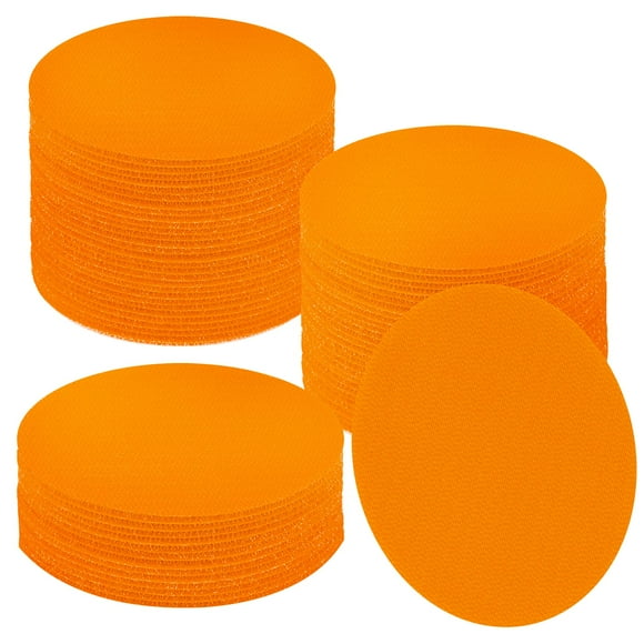 Carpet Circles IKAYAS, 60 unidades, manchas de nailon de 10 cm, color naranja