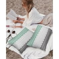 thumbnail image 3 of Pack of 2 Outdoor Pillow Covers, Modern Geometric Zig Zag Turquoise Gray Pattern Waterproof Square Throw Pillowcase Cushion Decorative Pillow Covers for Couch Patio Tent, 20x12 in, 3 of 6