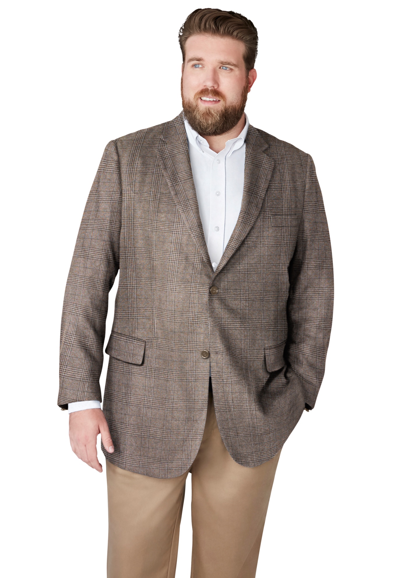 KingSize KS Signature Mens Big /& Tall Herringbone Blazer