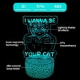 thumbnail image 4 of YSITIANNA 3D Illusion Lamp Cat Night Light,16 Colors Changing with Remote Control,Bedroom Decor, Room Table Lamp for Family, Friends STNL#1294, 4 of 6