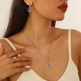 thumbnail image 3 of Beautlace Birthstone Jewelry Set for Women,18K White Gold Plated Necklace Earrings Ring Set,December Tanzanite Heart Birthstone Jewelry Gift Set for Mom Wife Girlfriend, 3 of 9