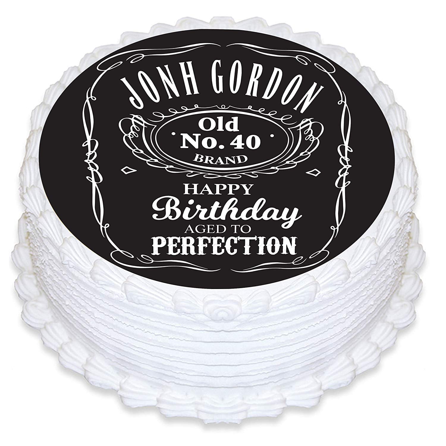 Jack Daniel�s Edible Cake Image Topper Personalized