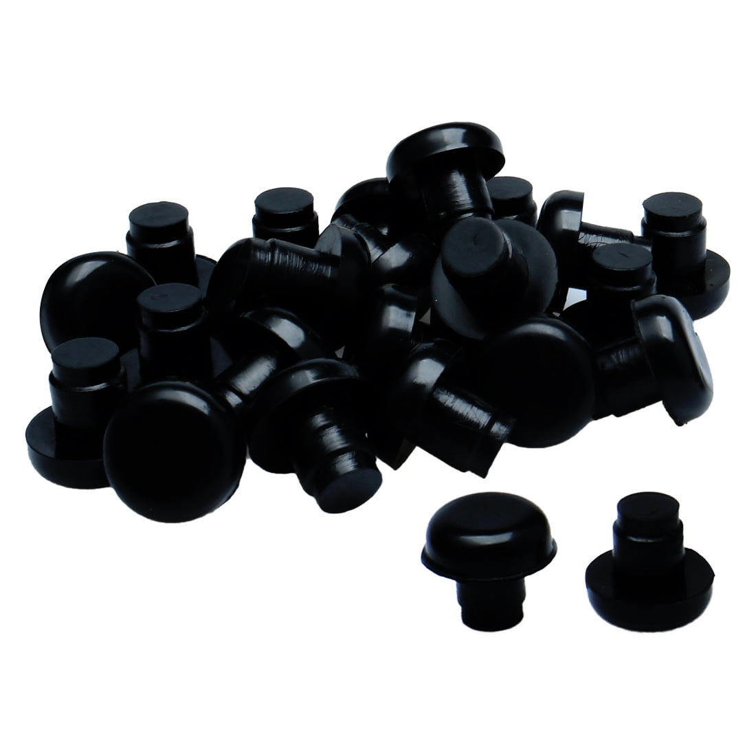 25pcs 8mm Black Stem Bumpers Glide, Patio Outdoor Furniture Glass Table