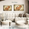 thumbnail image 3 of Elephant Stock Vintage Football Wall Art - Horizontal Multi Panel Canvas - Living Room Wall Decor - Sports Multi Panel - Beige And Orange Decor - 38" x 24", 3 of 4