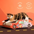 thumbnail image 4 of Oodles Red Hot Rod Race Car Durable Corrugated Cardboard Cat Scratching Pad, One Size, 4 of 12