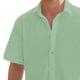 thumbnail image 2 of Ceisia Men's Relaxed Fit Linen-Like Turndown Collar Short Sleeve Casual Button-Down Shirts Gifts, 2 of 4