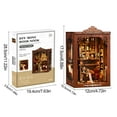 thumbnail image 2 of DIY Small House Book Stand Micro Light Book Pavilion Wooden 3D Puzzle, 2 of 7
