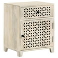 thumbnail image 2 of Whitewashed 1-Door Drawer Cabinet | Fits Different Color Schemes | Made of Eco-Friendly Solid Wood | Provides Organized Storage Solution, 2 of 3