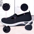 thumbnail image 5 of Walking Shoes for Women, New Womens Shoes,Woven Breathable Walking Sneaker Non-Slip Arch Support Slip on Shoes Blue 37, 5 of 6