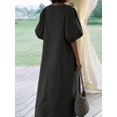 thumbnail image 3 of Women's Mid-Length Dress – Round Neck, Elegant Summer Style, 3 of 4