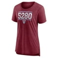 thumbnail image 2 of Women's Fanatics Heather Burgundy Colorado Rapids Iconic Break It Loose Tri-Blend T-Shirt, 2 of 3