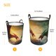 thumbnail image 3 of Balery Castle Red Green Sky Dragon Cesta de ropa redonda con asas, impermeable, independiente, para ropa, juguetes, dormitorio y familia-Small, 3 of 6