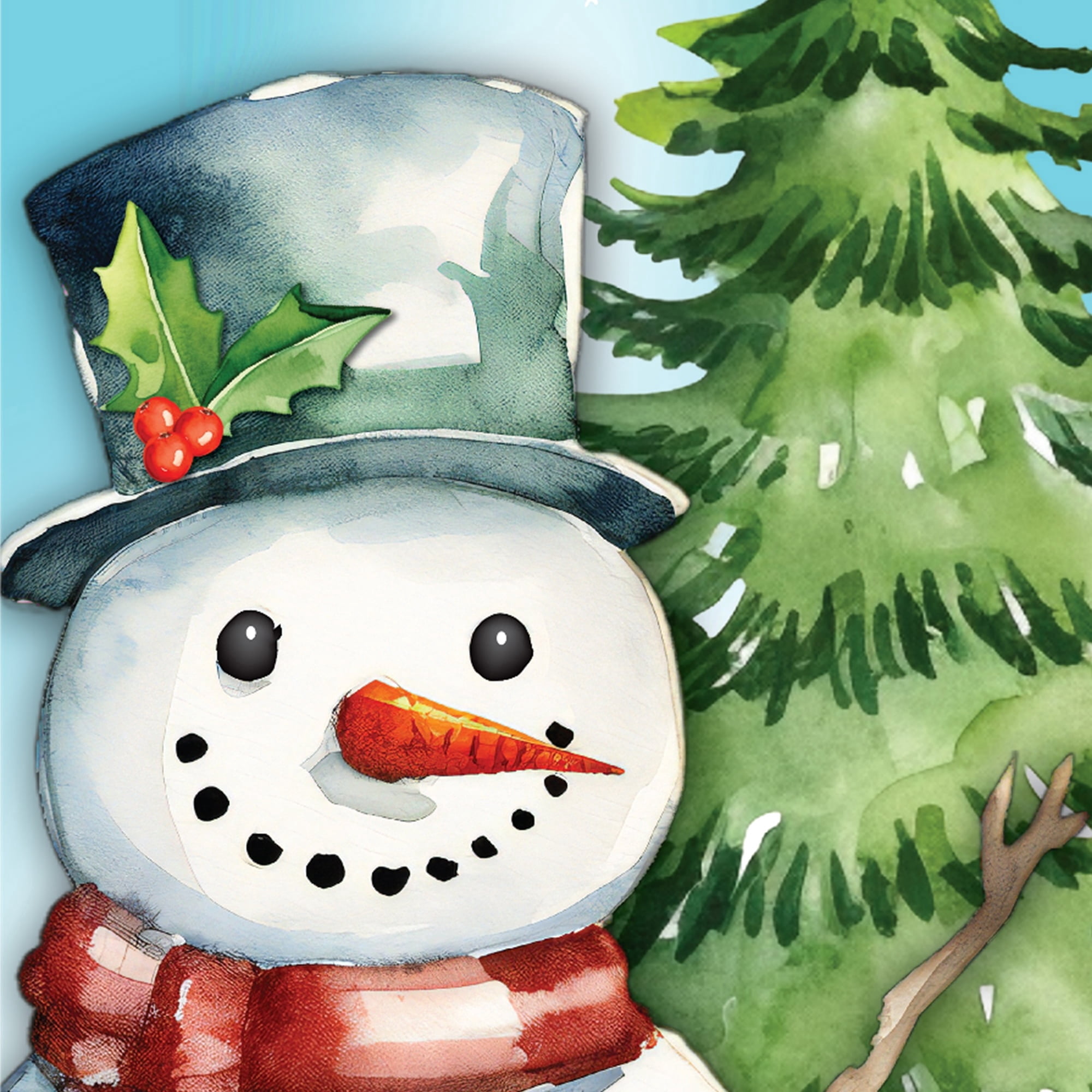 Snowman and Penguins Decorative Christmas Door Panel, Multicolor, 30" x 6', by Holiday Time