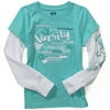 Athletic Works - Girls' Layered Varsity Tee Shirt