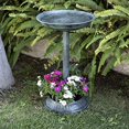 thumbnail image 2 of Alpine TIZ112 25" Birdbath with Planter Pedestal, Green, 2 of 10