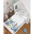thumbnail image 5 of Blue Christmas Poinsettia Throw Blankets, Winter Eucalyptus Leaves Soft Fleece Blanket Decorative for Home Sofa Couch Chair Living Bedroom,30x40 Inches,, 5 of 6