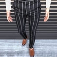 thumbnail image 1 of RKSTN Pants for Men Fall Striped Business Straight Pants Loose Trousers Straight Leg Pants, 1 of 9