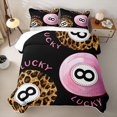 thumbnail image 2 of Castle Fairy Vintage Billiards Twin Quilt Set,Leopard Print Billiards Twin Coverlet Set,Pink Brown Black, 2 of 7