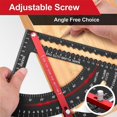 thumbnail image 5 of 7inch Carpentry Triangle Ruler Adjustable Carpenter Layout Square Woodworking Tools, 5 of 8
