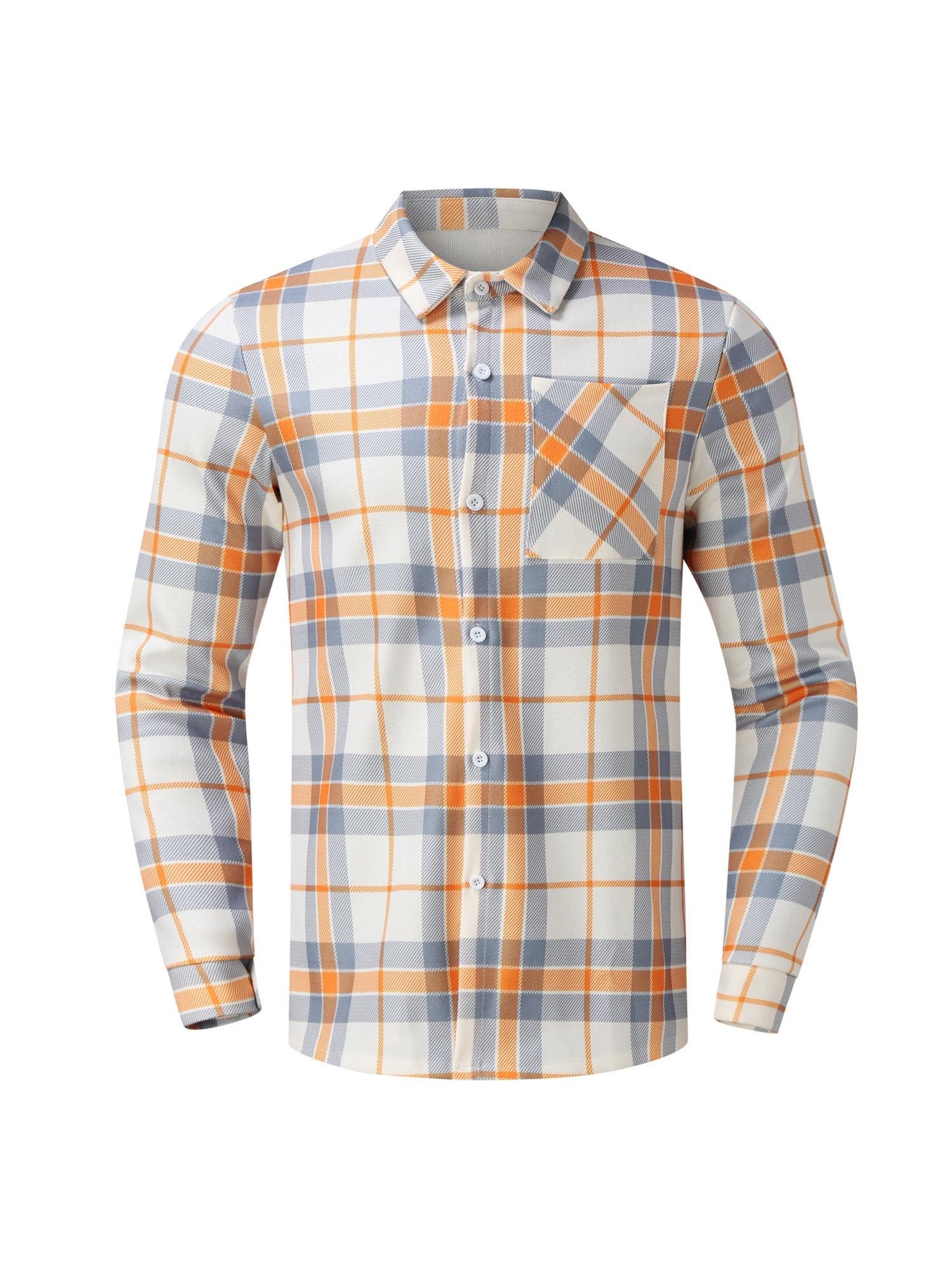 Fleece Lined Flannel Shirt Men