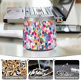 thumbnail image 6 of Yayeee Ashtray with Lid for Cigarette Smokeless Stainless Steel Home Ash Holder, Light Colorful Circles, 6 of 7
