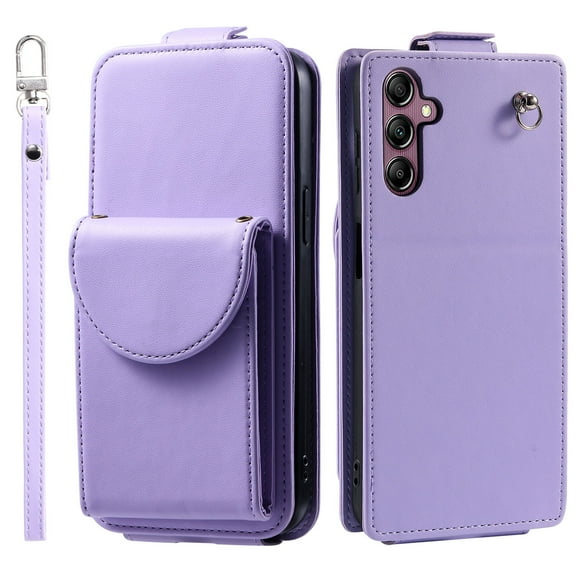 TECH CIRCLE For Galaxy A55 Wallet Case with Card Holder,PU Leather Flip Kickstand Magnetic Clasp Durable Shockproof Protective Phone Case for Samsung Galaxy A55 5G 6.5" 2024,Purple