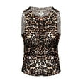thumbnail image 4 of Fshinging Basic Cute Women Tank Top Leopard Tie Dye Casual Print Sleeveless Going Out Y2k Clothes Brown L, 4 of 4