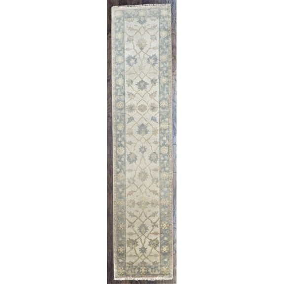 Wahi Rugs Hand Knotted Turk Oushak Stone Wash 2'6"x12'0" -w714