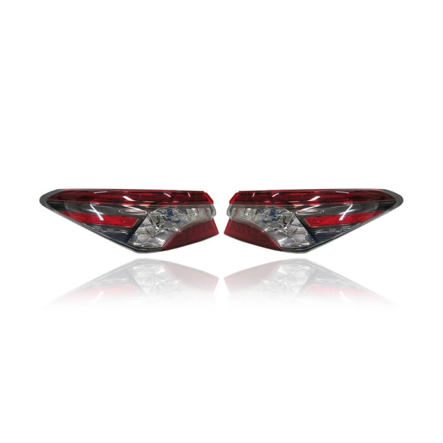 Tail Light Assembly - Compatible/Replacement for '18-20 Toyota Camry XSE (North American Built) - Outer On Body, LED Smoke Tint Lens - Pair, Left Driver Right Passenger Set 8155006850, 8156006850 CAPA