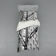 thumbnail image 2 of Ambesonne Black White Bedding Set 4 Pcs, Wall Street NYC Photo, Queen, White and Black, 2 of 3