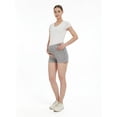 thumbnail image 6 of Yawrut Maternity 3Pack Yoga Shorts High Waist Over Bump, Soft Stretchy Pregnancy Lounge Shorts with Pockets, 6 of 8