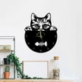 thumbnail image 3 of Handmadetneonsign Cat Wall Clock Unique, Cat Year Date Round Wall Clock, Text Oversize Wall Clock 59634, 3 of 5