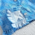 thumbnail image 4 of Newborn Coming Home Outfit Girl Toddler Summer Short Sleeve Solid Tops Shorts 2Pcs Outfits Children Clothes Infant Girl Clothes Blue 12 Months-18 Months, 4 of 7