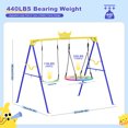 thumbnail image 2 of SPPTTY Swing Sets for Backyard 2 in 1 Multifunction Swing Set Outdoor for Kids Playground, Metal Swing Stand with 2 Adjustable Swings, 2 of 8