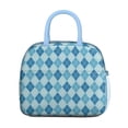 thumbnail image 2 of Reusable Plaid Lnsulated Lunch Bag for Women & Men-Leakproof Water-Resistant Cooler Tote,Large Capacity(10.6x8.7x6.3in)for Work,Office,Travel,Picnic,Beach., 2 of 7