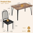 thumbnail image 2 of BeesClover Dining Room Table Set for 4, Kitchen Table and Chairs, Table and Chairs, Dining Table with Chairs, for Kitchen, Dining Room, Apartment, Breakfast Nook, 2 of 7