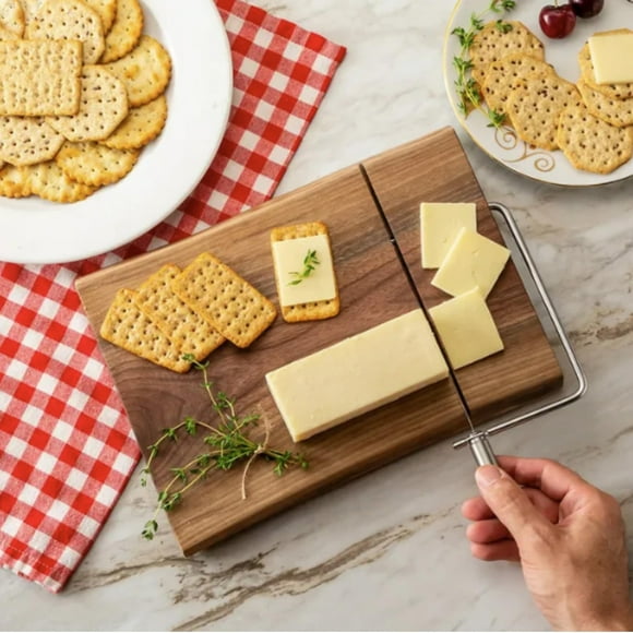 Coupe-fromage en Acier Inoxydable Haut de Gamme pour Cuisine Maison et Restaurants – Outil de Tranchage Uniforme pour Beurre Fromage Viande Légumes avec Poignée Durable et Ergonomique