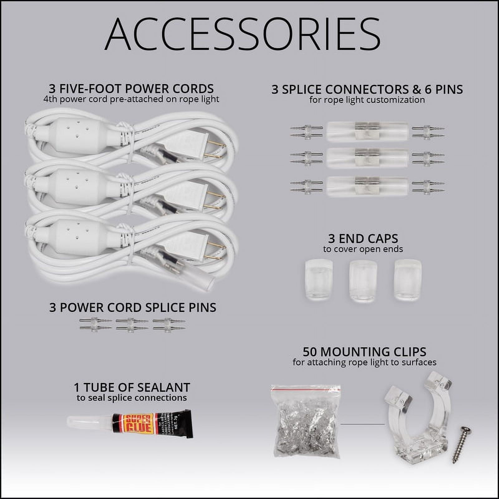 150 ft. Cool White LED Rope Light Spool Indoor-Outdoor Tube Light Kit, 120V, 1/2 Inch, 2-Wire