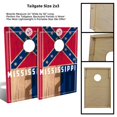 thumbnail image 2 of Skip's Garage Mississippi State Flag 2.0 Solid Wood Cornhole Board Set, 2 of 6