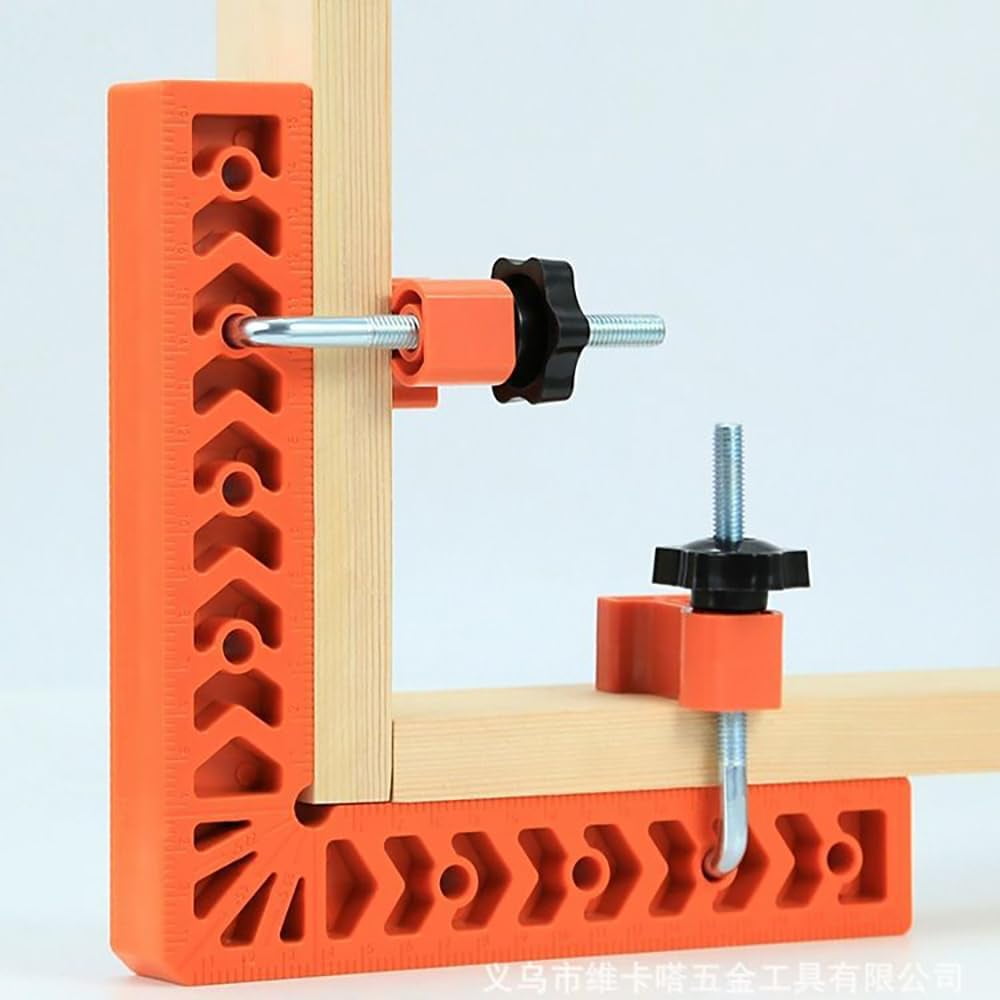 90 Degree Corner Clamp Clamping Square Set Positioning Squares Right Angle Clamps Woodworking Tools for Picture Frame Box Cabinets Drawers, Set of 12(3" 4" 6")