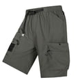 thumbnail image 5 of GUZOM Mens Quick Dry Cargo Shorts Relaxed Fit with Zipper Pockets - Lightweight Outdoor Hiking Shorts with Belt, Army Green,Size 2XL, 5 of 7