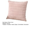 thumbnail image 7 of D-GROEE Boho Decorative Throw Pillow Covers, Soft Flannel Striped Square Cushion Case Set for Couch Sofa Bedroom Car Living Room (18x18 Inch/45x45 cm, Pink), 7 of 7