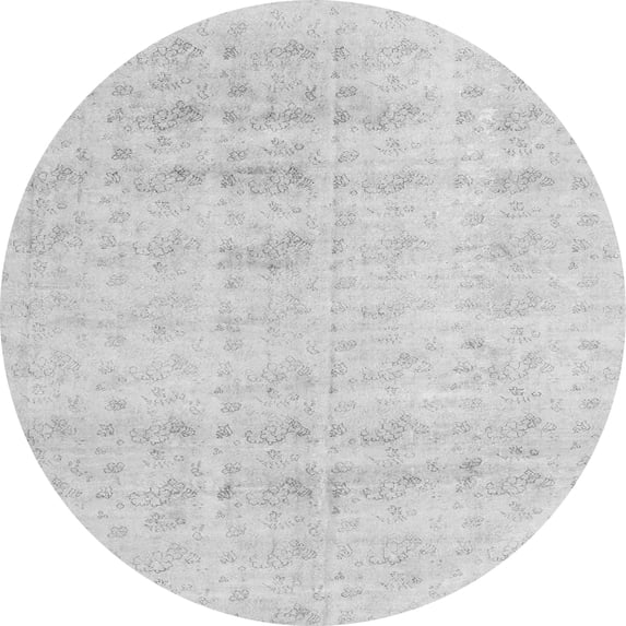 Ahgly Company Indoor Round Persian Gray Traditional Area Rugs, 8' Round