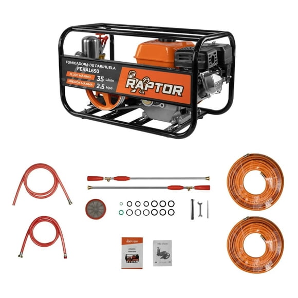 Fumigadora De Parihuela Raptor C/motor 6.5 Hp Feral650 Naranja